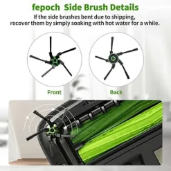 Hot 15 st Ersättningsdelar Sidoborstar för S9 (9150) S9+ S9 Plus (9550) S-serien AI Robotdammsugare Bru As Shown