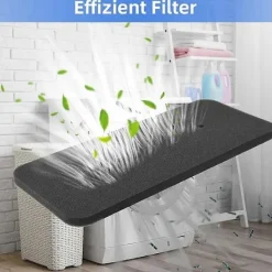 New 4 st Ersättningsfilter för torktumlare Kompatibla med Candy//Ostein//House to House Värmepumpstorktumlare, Svampfilter Black