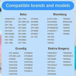 DAO 5 st Ersättningsfilter för torktumlare för //Elektra Bregenz/ Del 2964840100 Torktumlare Reservdelar [DB] Black