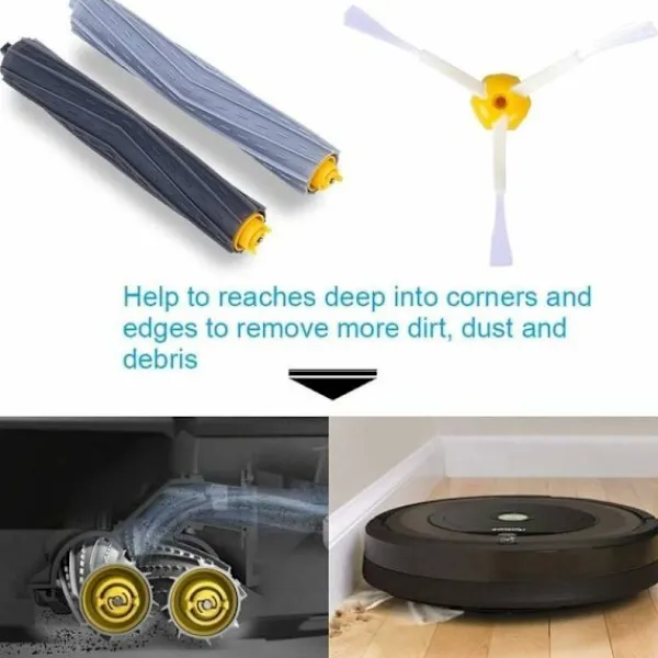 New 6 st ersättningsfilter tillbehörskit för iRobot Roomba 800