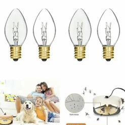 Sale 4 st ersättningslampor E12 7w glödlampor för klibbig kupol klibbig loppfälla mördare