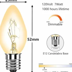 Sale 4 st ersättningslampor E12 7w glödlampor för klibbig kupol klibbig loppfälla mördare
