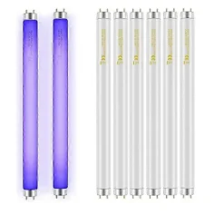 New 8 st Ersättningslampor för Insektsdödare 10W för 20W Insektsdödare Inomhus, BL T8 F10W 13-tums Ljusrör för Aspectek & Liba