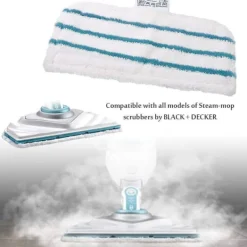 Online 5 st ersättningsmikrofiberdukar Svart ångmopp Torkduk Rengöringsduk M