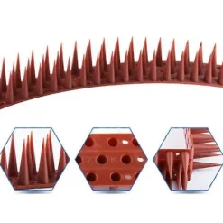 New 12 st Fågelavvisande spikremsor i plast, anti-klättringsspikar (vita)