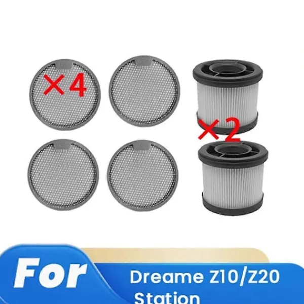 New 6 st Filter och Filter Bomull för Z10/Z20 Station Soprobot Tillbehör Robotdammsugare Delar R
