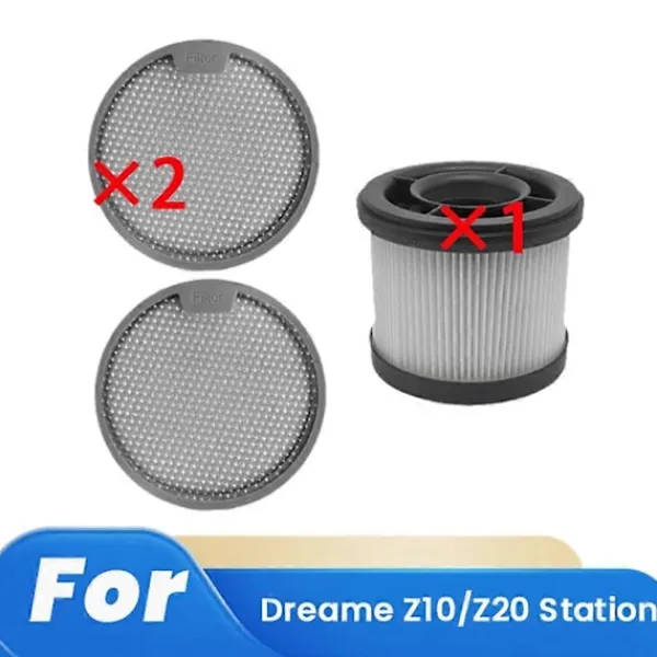 New 3 st Filter och Filterbomull för Dreame Z10 Station Robotdammsugare