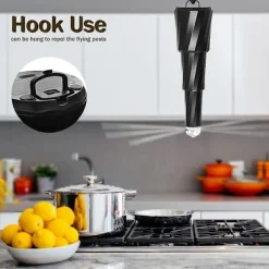 New unbranded 4 st Fläktar mot Flugor för Bord, Bordsfläkt Utomhus med Krok, Insektsavvisande Infällbara Flugfläktar Black