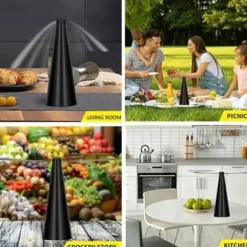 Discount 2 st Flugfläktar för Bord, Flugfläkt för Uteplats, Håll Flugor och Insekter Borta