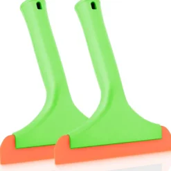 Clearance 2 st Fönsterskrapor med Handtag, Flexibel Gummiskrapa, Duschtorkare, för Glas, Speglar, Bilrutor, Badrum, 15 cm