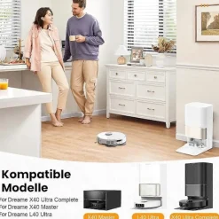 20 ST för Dreame X40 Ultra Complete/X40 Master/L40 Ultra Robotdammsugare Delar Huvudborste Sidoborste Moppduk