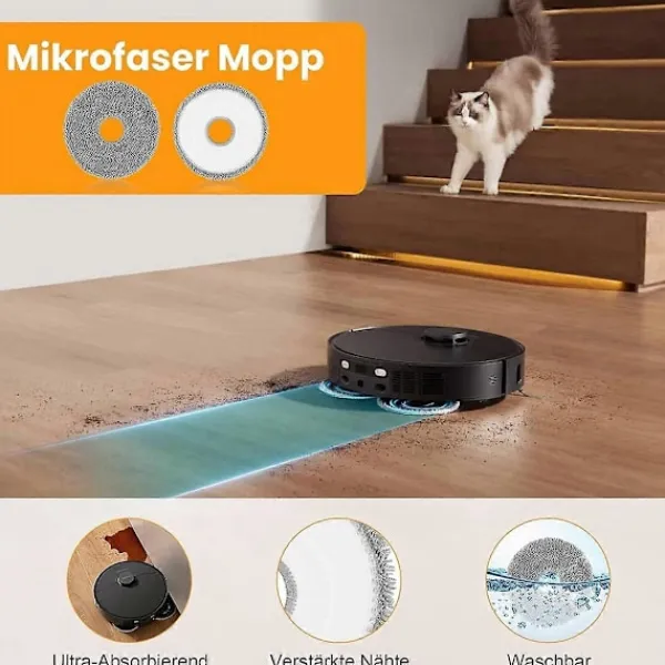 20 ST för Dreame X40 Ultra Complete/X40 Master/L40 Ultra Robotdammsugare Delar Huvudborste Sidoborste Moppduk