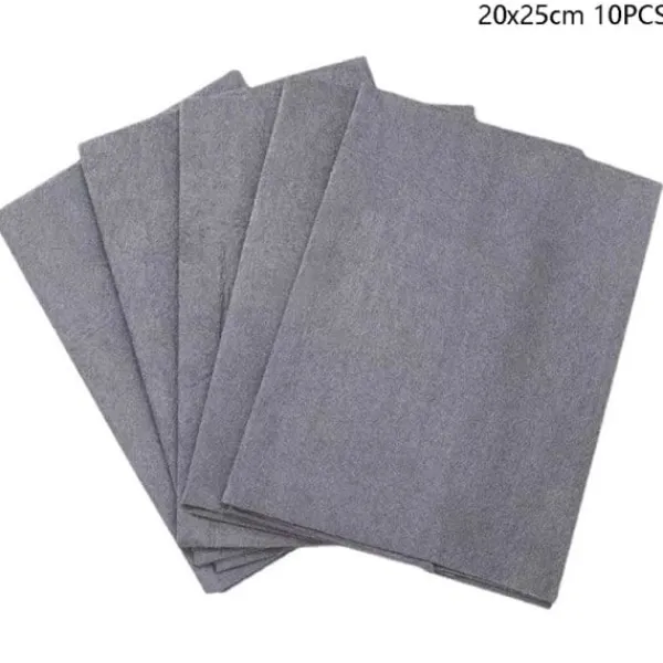 Online 10 st förtjockad magisk rengöringsduk mikrofiber yta Svart 20