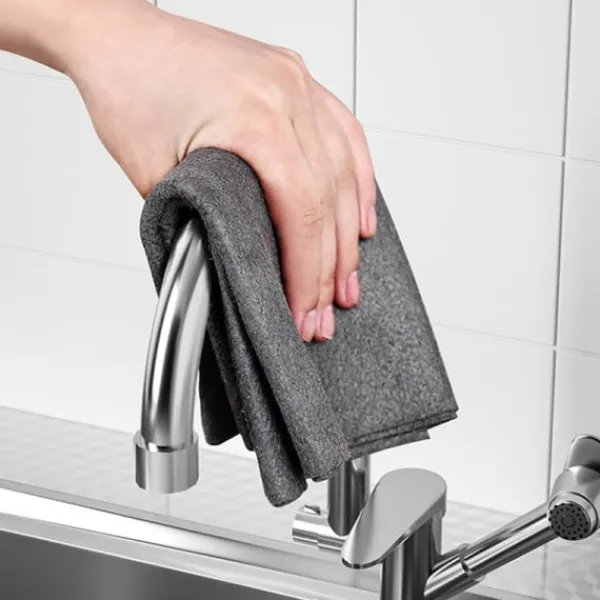 Online 10 st förtjockad magisk rengöringsduk mikrofiber yta Svart 20