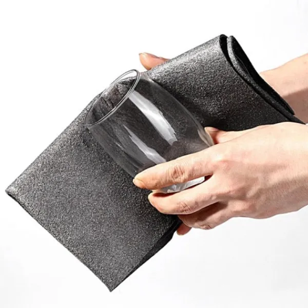 Online 10 st förtjockad magisk rengöringsduk mikrofiber yta Svart 20