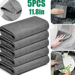 5 st Förtjockade Magiska Rengöringsdukar, Luddfria Mikrofiber Rengörings Trasor, Återanvändbara