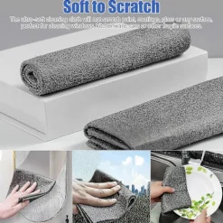 5 st Förtjockade Magiska Rengöringsdukar, Luddfria Mikrofiber Rengörings Trasor, Återanvändbara