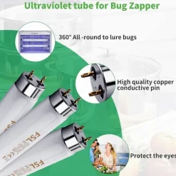 2 st FSL T5 8W Ersättningslampor för Flugfångare UV-rör för 8 W Flug- och Insektsdödare / Insektsfälla