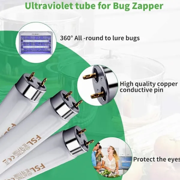 2 st FSL T5 8W Ersättningslampor för Flugfångare UV-rör för 8 W Flug- och Insektsdödare / Insektsfälla