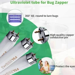 Outlet YIXI 2 st Fsl T5 8w Fly Killer Ersättningslampor Uv-rör För 8 W Fly Insect Killer / Bug Zapper