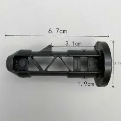 Outlet 6 st gångjärnstappar för soptunne-lock, svart plast för 240L utomhus soptunna