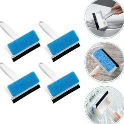 Discount 4 st golvtvättborstar duschrengöringsborste badkarborstar kakelborstar toalett rengöringsborstar skrubbor badrumsrengöringstillbehör