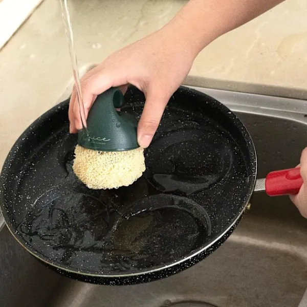 New 2 st Gröna Återanvändbara Nanofiber Rengöringsbollar, Multifunktionell Borste Rengöring