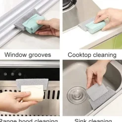 Clearance 3 st Groove Rengöringsborste Kreativ Magisk Fönster Dörr Spår C