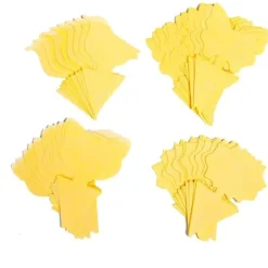 Best 44 ST Gula klistermärken, små gula brädor, pluggbar flugfälla, mönstrad självhäftande flugfälla för inomhusväxter och krukväxter