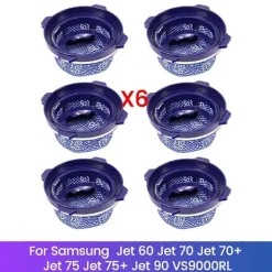 Online 6 st HEPA-filter för Samsung sladdlös dammsugare, reservdelar dammfilter enligt bild