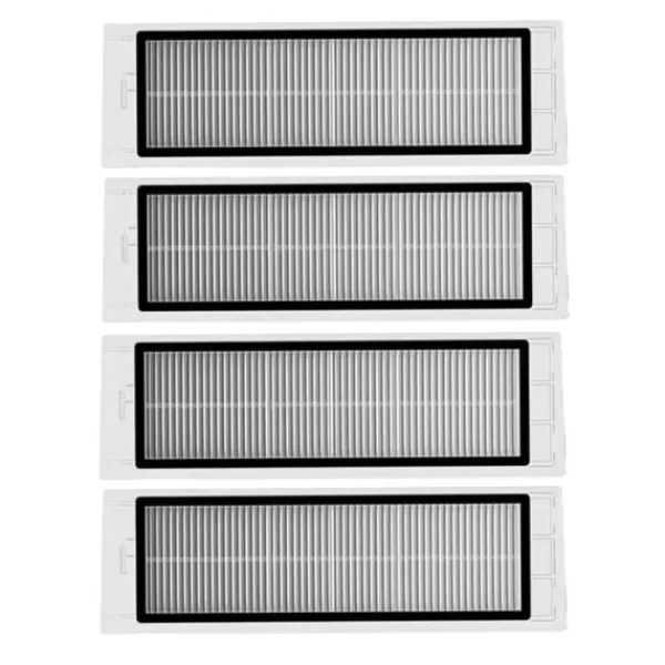 Best 4 st HEPA-filter för Xiaomi Roborock S5, S50, S51, S55, S6, MAXV Vit