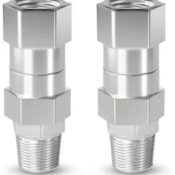 New 2 st Högtryckstvättsvivel, 3/8 tum Npt Hankontakt, Rostfritt Stål, Knickfri Till Slang F