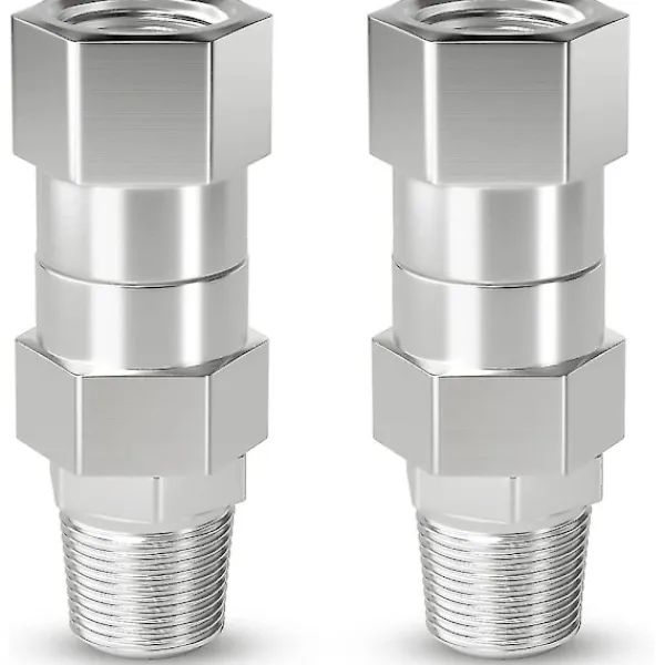 New 2 st Högtryckstvättsvivel, 3/8 tum Npt Hankontakt, Rostfritt Stål, Knickfri Till Slang F