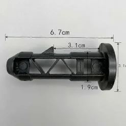 Best 6 st hjulbehållarlock gångjärnstappar, svart plast för 240L utomhus hjulbehållare