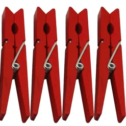 Outlet 40 st hållbara 2,9 tum klädnypor klädnypor (röd)