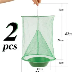 Outlet 2 st Hängande Flugfälla Fångar Flugor Bur Nät Utomhus Effektiv