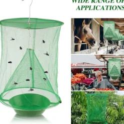 Outlet 2 st Hängande Flugfälla Fångar Flugor Bur Nät Utomhus Effektiv
