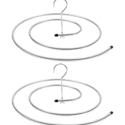 2 st hopfällbara diskställ spiral torkställ dropptorkställ klädtorkställ stativ spiralhängare