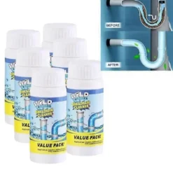 Hot 6 st Hushålls Vilda Tornado Kraftfull Avloppsrengörare Snabb Skummande Hög Effektivitet Borttagare Toalett Rengöringsverktyg för Stopp