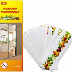 25 st Insektsfällor för Fönster Klisterfällor Anti-Fluga Myggor Vattentäta för Utomhus Inomhus