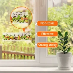 25 st Insektsfällor för Fönster Klisterfällor Anti-Fluga Myggor Vattentäta för Utomhus Inomhus