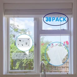 Best 30 st Insektsfällor Klisterfällor Dubbelsidiga Limklistermärken Vattentäta Gula Flugfångare Vita Bladlöss för Trädgårdsväxter Blommor Frukt