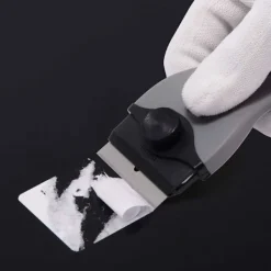 Best 2 st Keramikhällsskrapa med 10 plastskrapor + 10 metallblad, Keramikhällsskrapa för borttagning av etiketter, Svart