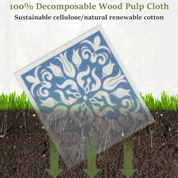 Hot 5/6/12 st Köksdukar Absorberande Svenska Disktrasor Köksdukar Mjuka Non-woven Dukar för Diskning Rengöring 12PCS Retro