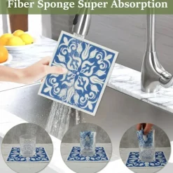 Hot 5/6/12 st Köksdukar Absorberande Svenska Disktrasor Köksdukar Mjuka Non-woven Dukar för Diskning Rengöring 12PCS Retro