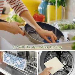 Hot 5/6/12 st Köksdukar Absorberande Svenska Disktrasor Köksdukar Mjuka Non-woven Dukar för Diskning Rengöring 12PCS Retro