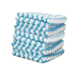 Outlet 5 st Kökshanddukar Rengöringsdukar Dekontamineringstyg Mjuk Blå