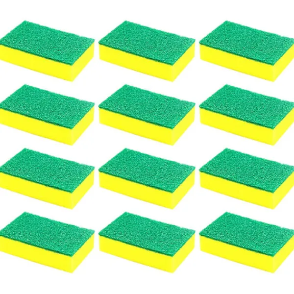 Hot 10 st köksvampar, dubbelsidig exfolierande svamp, mycket absorberande, lätt att torka och återanvändbar