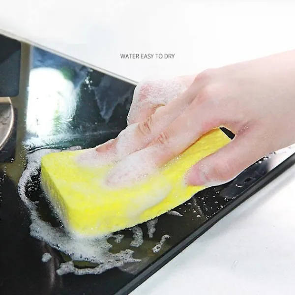 Hot 10 st köksvampar, dubbelsidig exfolierande svamp, mycket absorberande, lätt att torka och återanvändbar