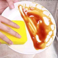 Hot 10 st köksvampar, dubbelsidig exfolierande svamp, mycket absorberande, lätt att torka och återanvändbar